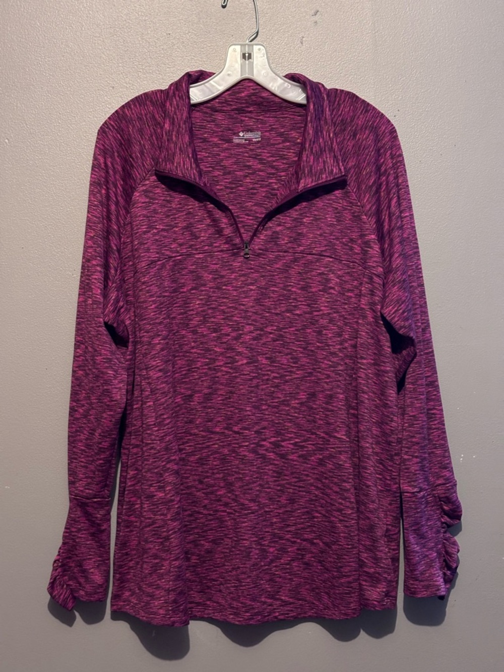 Ladies Columbia Purple Heathered Performance Pullover